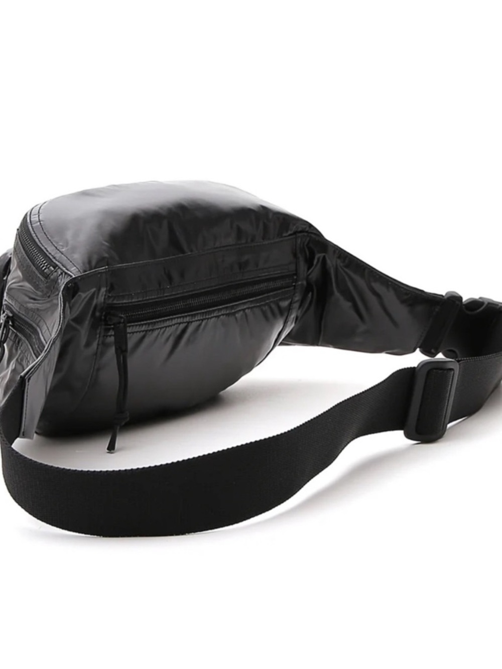 Saint Laurent Black Logo Nylon Belt Bag with Front Pocket - Picture 5 of 6